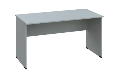 EPL 27 - 14 stůl kancelářský, dřevěná podnož, deska 25 mm, široký 1400 mm, šedá